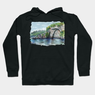 Maori carving on lack Taupo New Zealand Hoodie